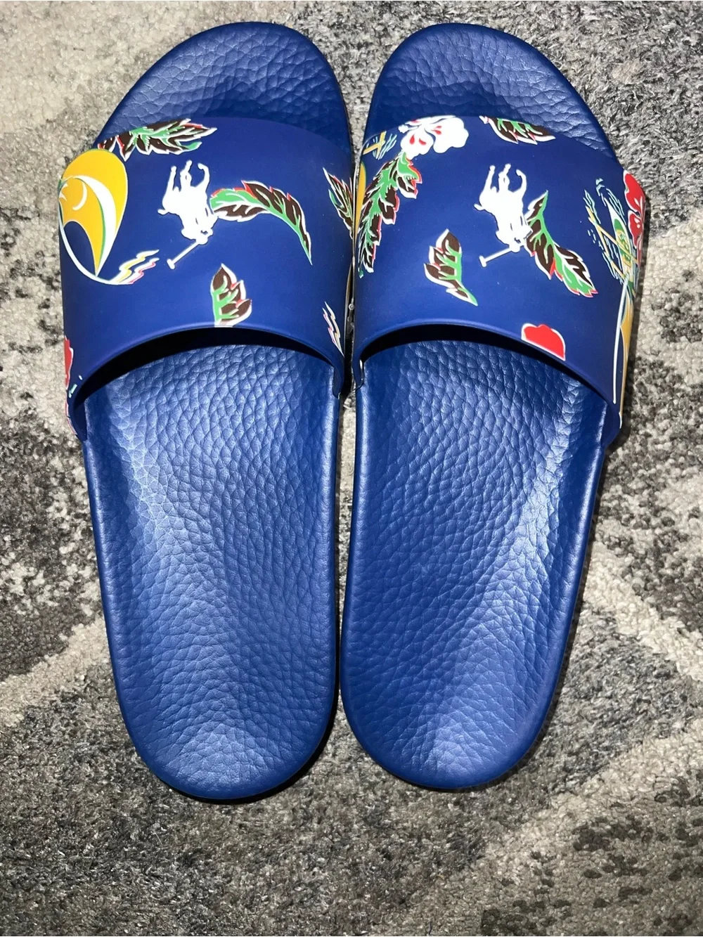 Polo Ralph Lauren Men's Size 12  Tropical Floral Casual Slide Sandals NWOT